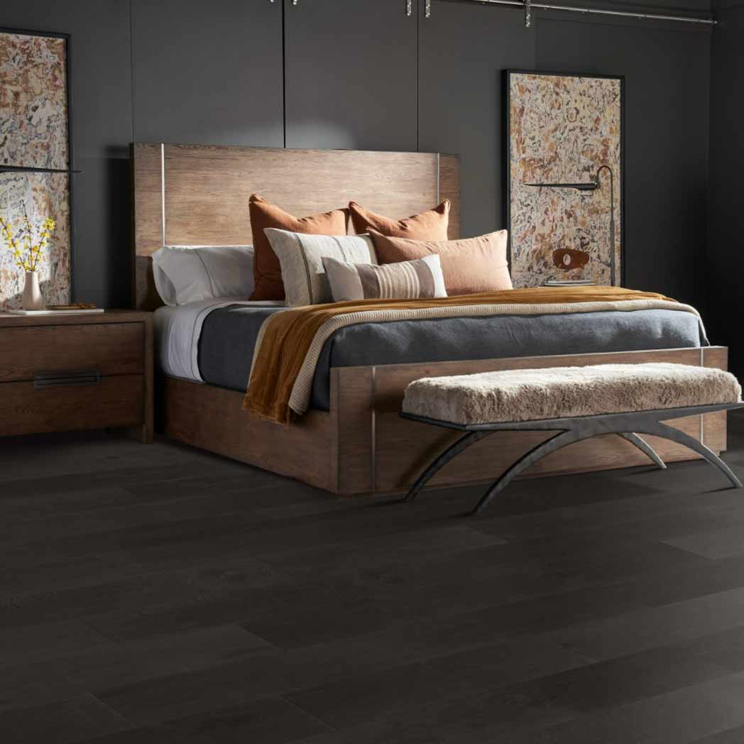 Stanton Carpet French White Oak Engineered Hardwood Uptown Ebony 52512 room
