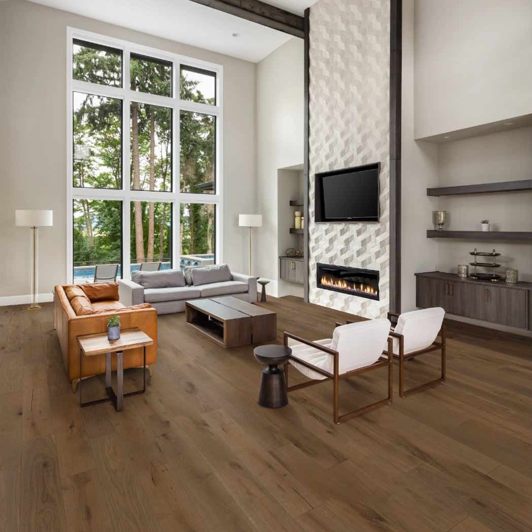Stanton Carpet French White Oak Engineered Hardwood Uptown Kodiak 52510 room