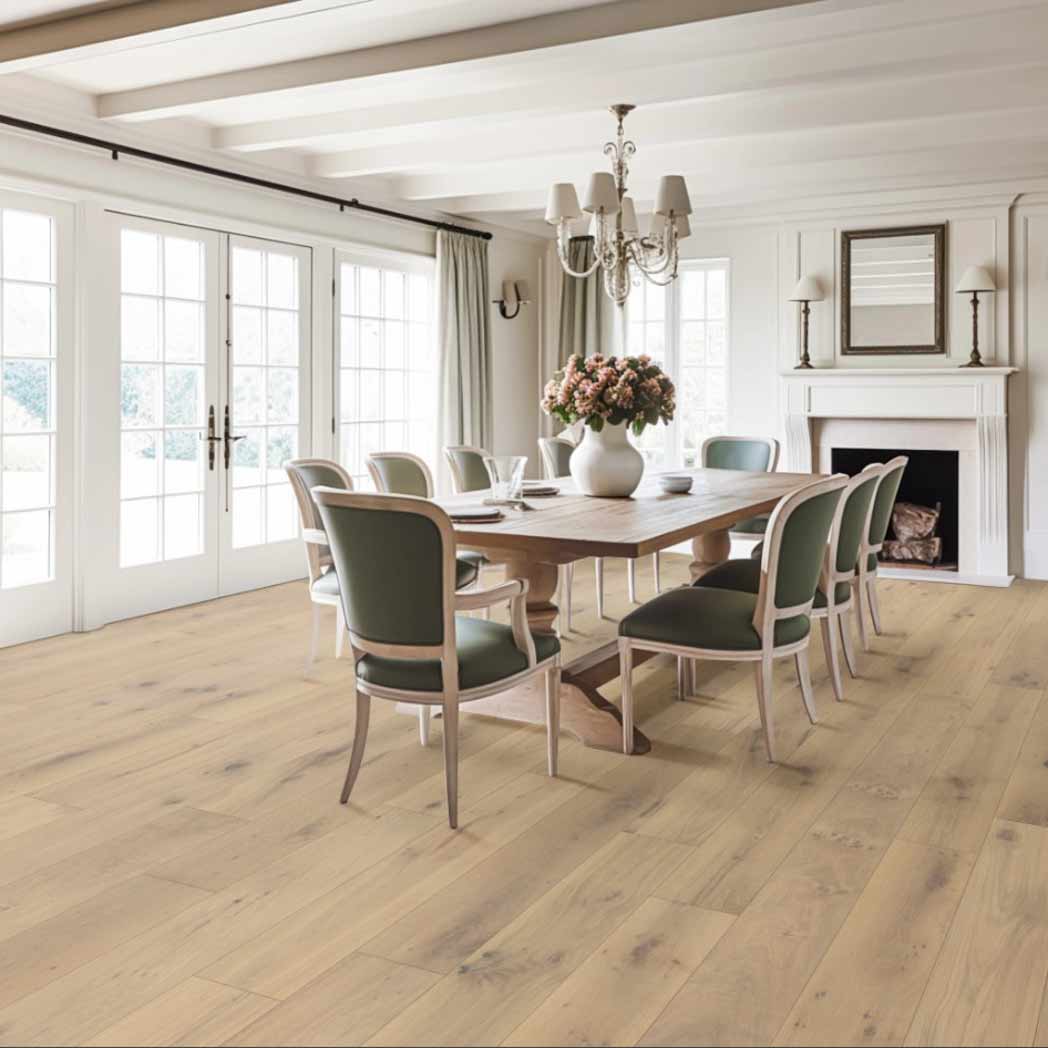 Stanton Carpet French White Oak Engineered Hardwood Uptown Opal 52502 room