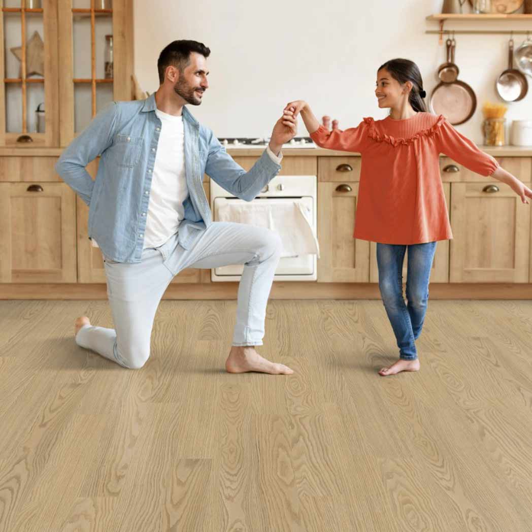 Stanton Carpet WPC LVP Oakridge Antique Linen 71453 room