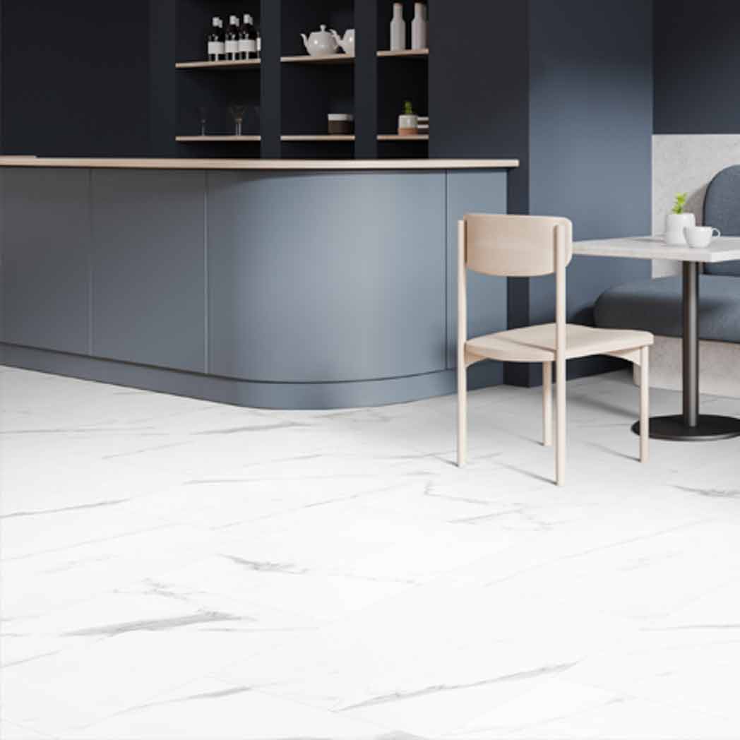 Tarkett LVP Instudio 12 18x18 Pacifica Bianco TARIN291-12 room