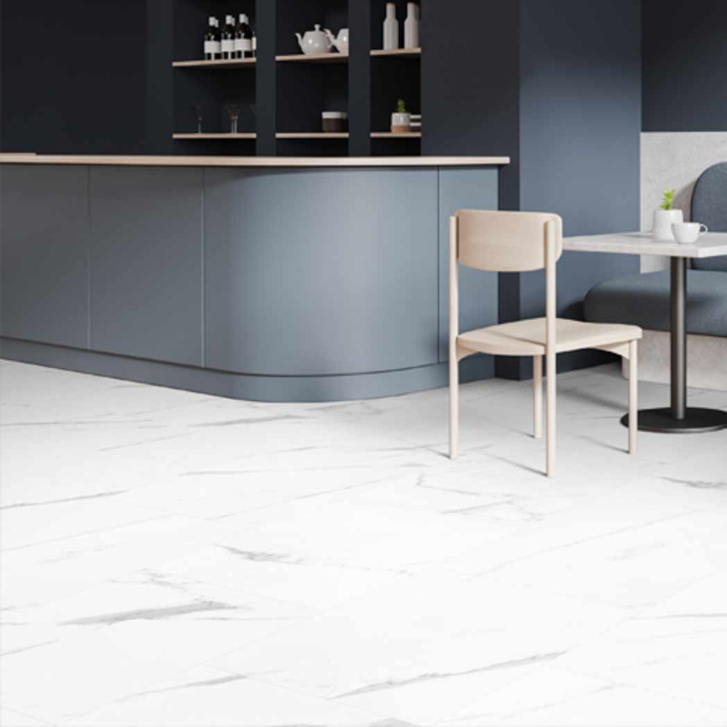 Tarkett LVP Instudio 20 18x18 Pacifica Bianco TARIN291-20 room