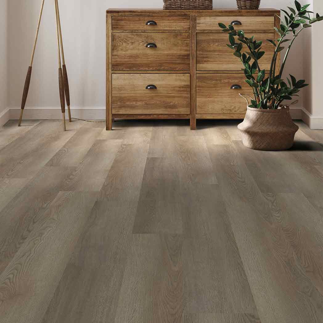 Tarkett LVP Instudio 20 6x48 Castle Oak Cinder TARIN243-20 room