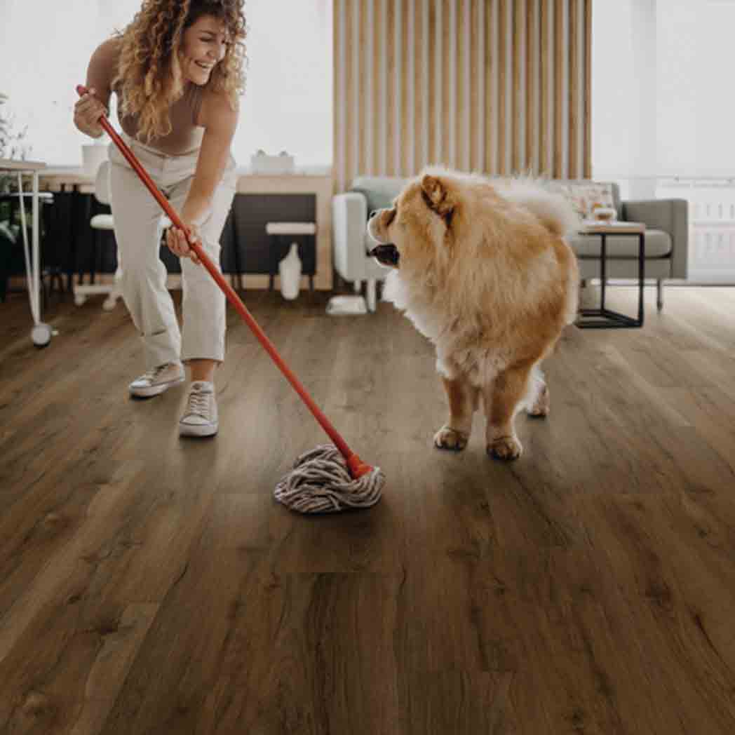 Tarkett LVT FlexGen Hillside Hickory Chestnut FG051 room