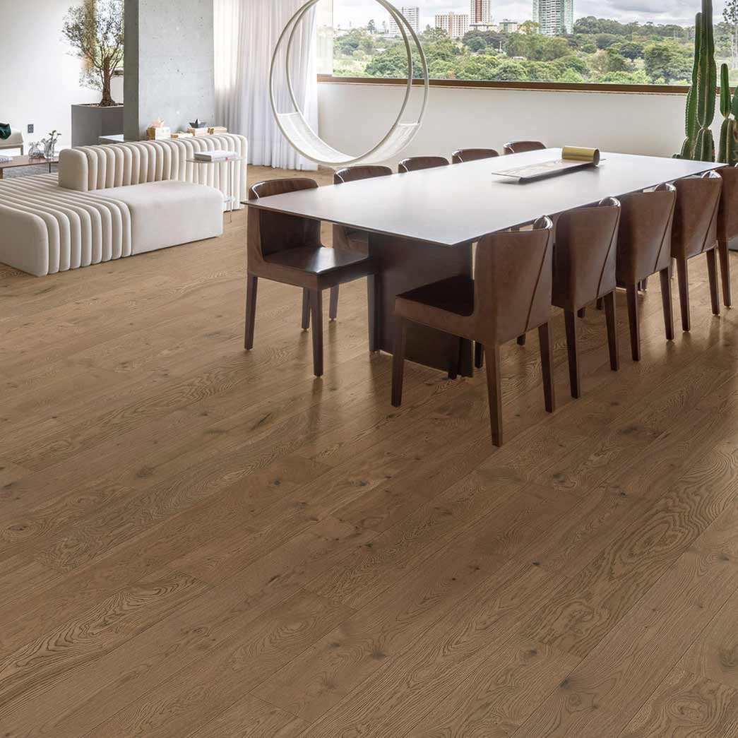 Terra Floors European Oak Engineered Hardwood Sunbelt Bridge Charwood Room Scene