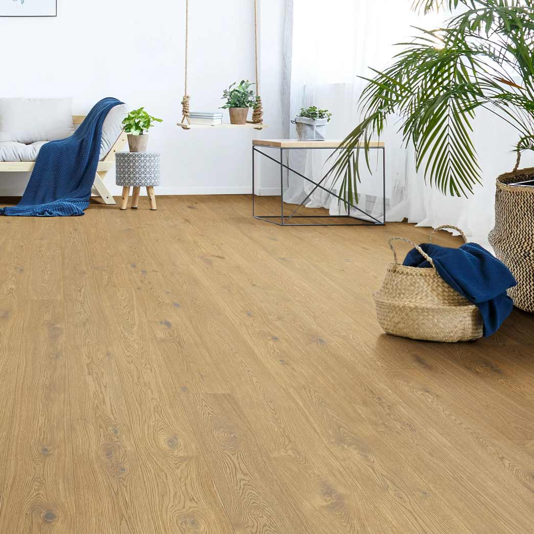 Terra European Oak Engineered Hardwood Sunbelt-Sunset_Point-Golden Oak Room Scene