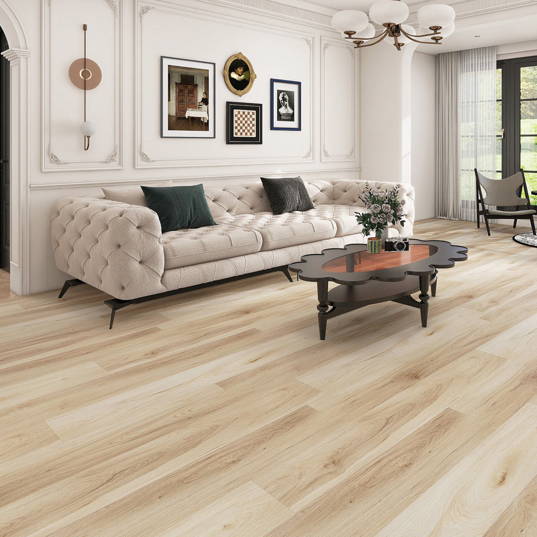 Terra Floors Prominence Royal Sands-Windsor 8mm SPC 28mil wearlayer Vinyl Plank LVP Room Scene