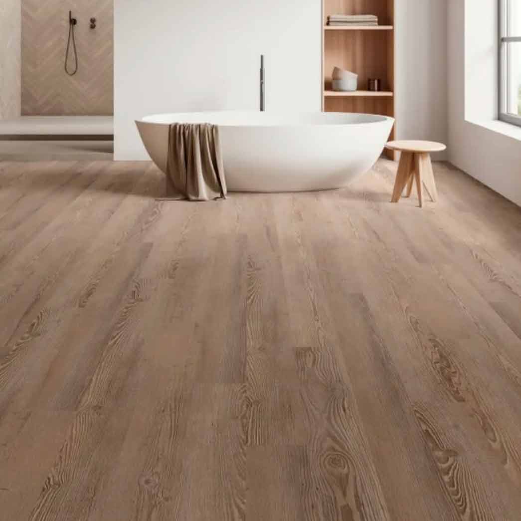 Titan Surfaces WPC LVP Retro Plank TW09V Antique Heart Pine 9006 room