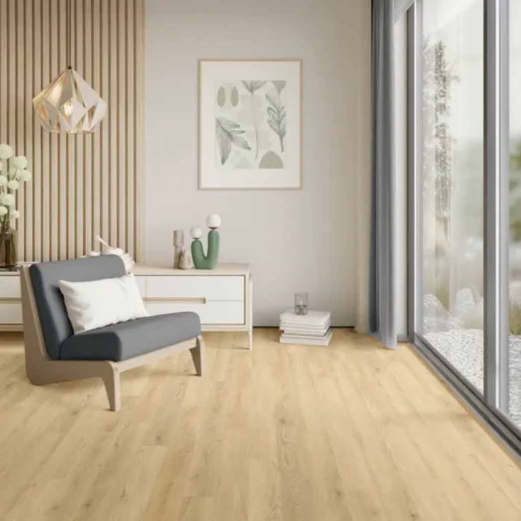 Titan Surfaces WPC LVP Retro Plank TW09V Red Oak Natural 9004 room