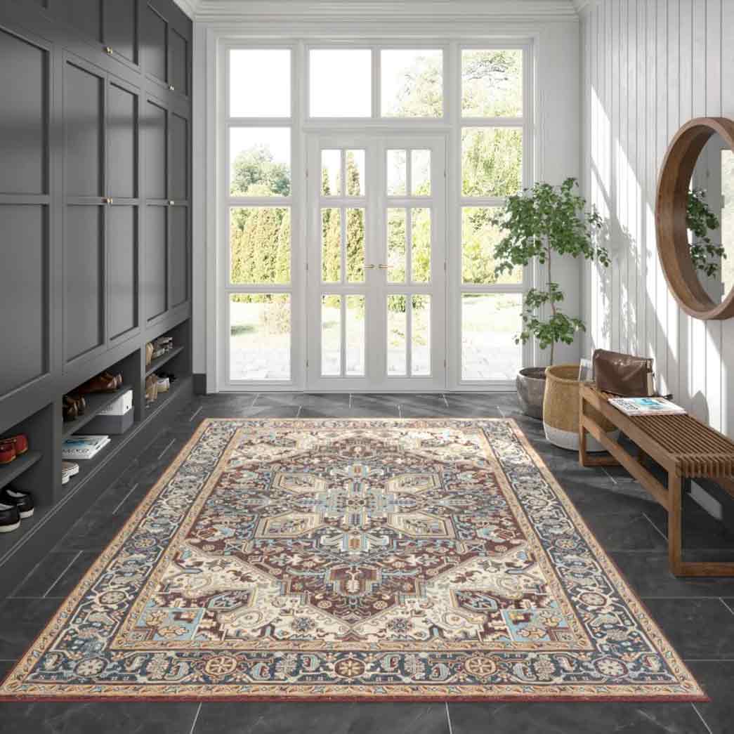 Tyse Area Rugs Antiquity 4'x5'3" Red AQY1000