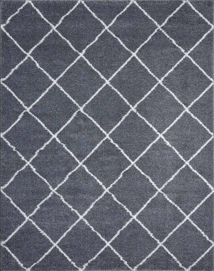 Tyse Area Rugs Atlanta Shag Dark Gray ATL1041