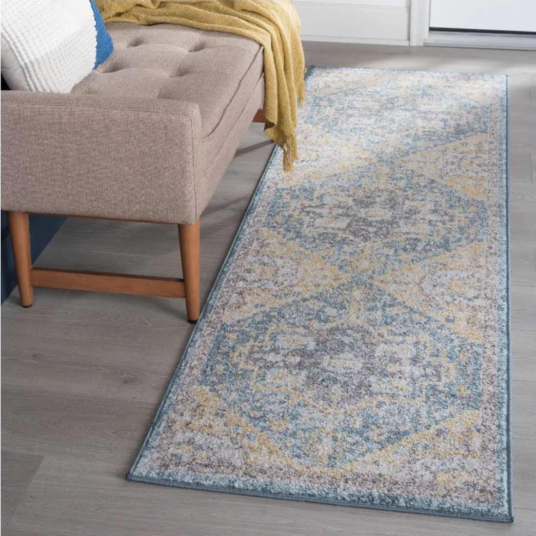 Tyse Area Rugs Barclay 2'3"x7'3" Dark Blue BCL1202