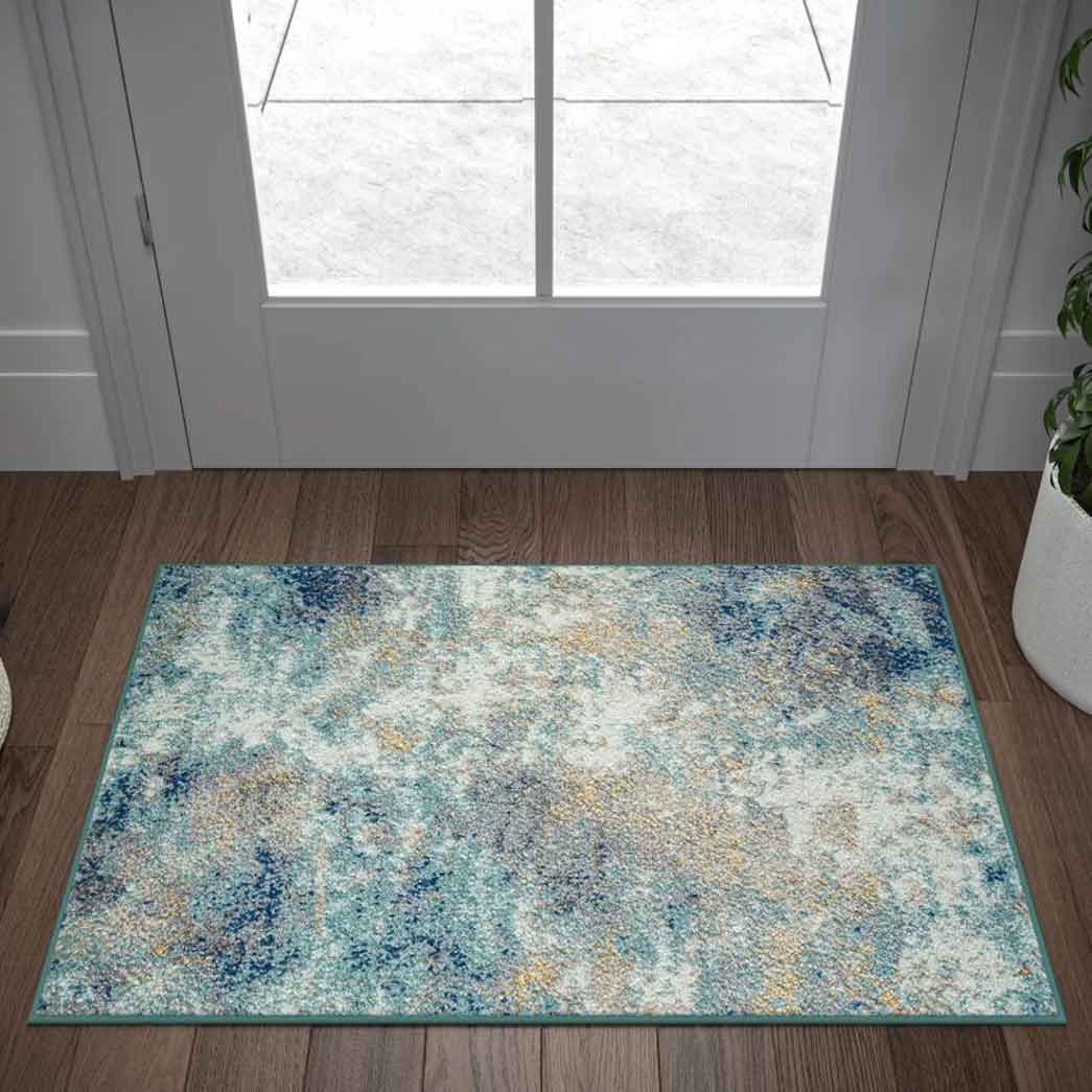 Tyse Area Rugs Detroit 2'x3' Aqua DTR1519