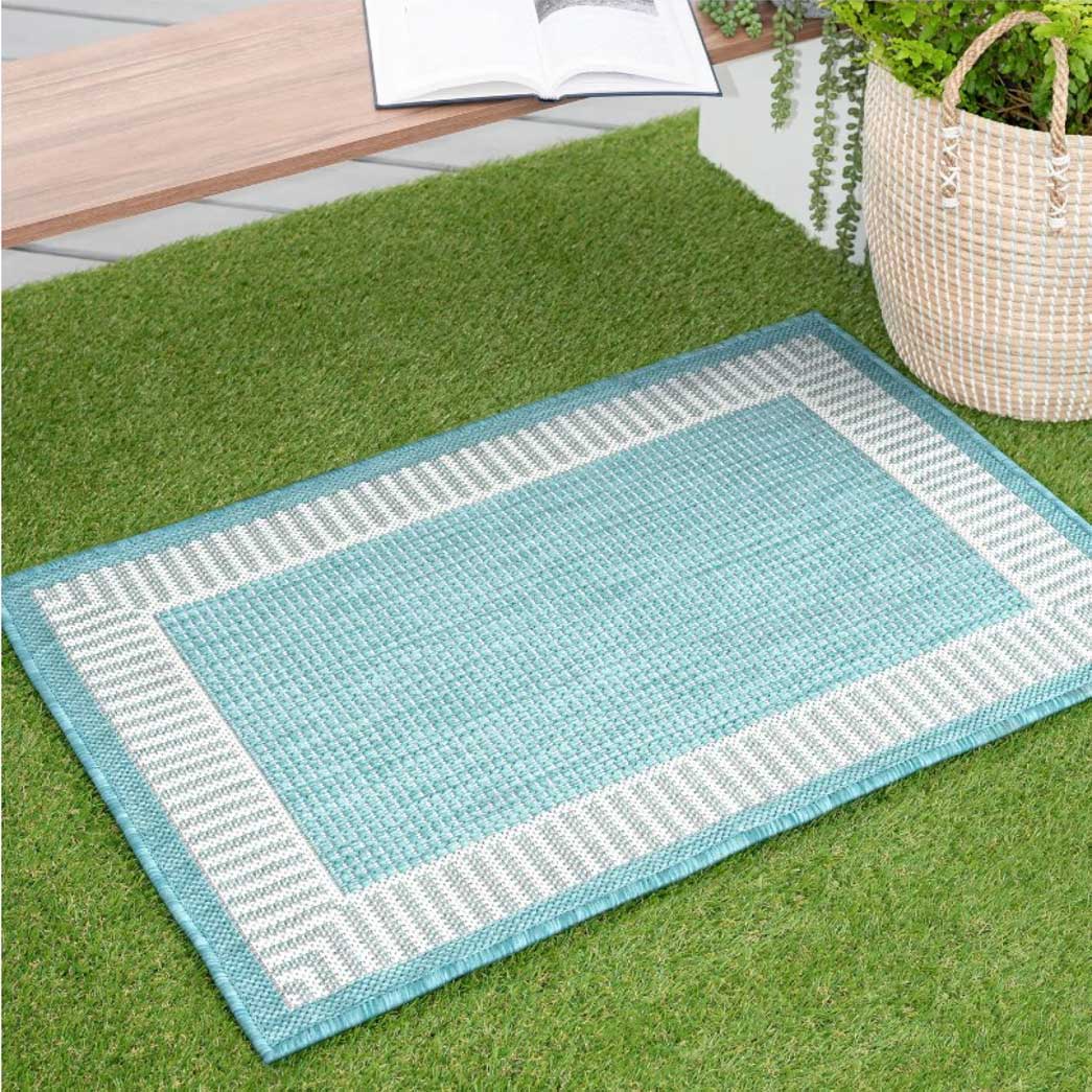 Tyse Area Rugs Eco 2'x3' Aqua ECO1106