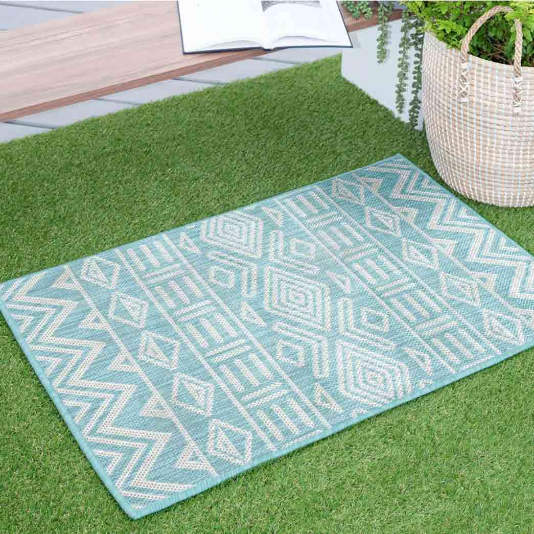 Tyse Area Rugs Eco 2'x3' Aqua ECO2019