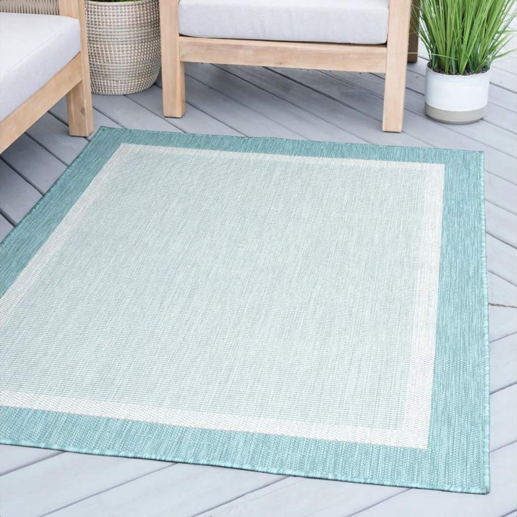 Tyse Area Rugs Eco 4'x5'3" Aqua ECO1206