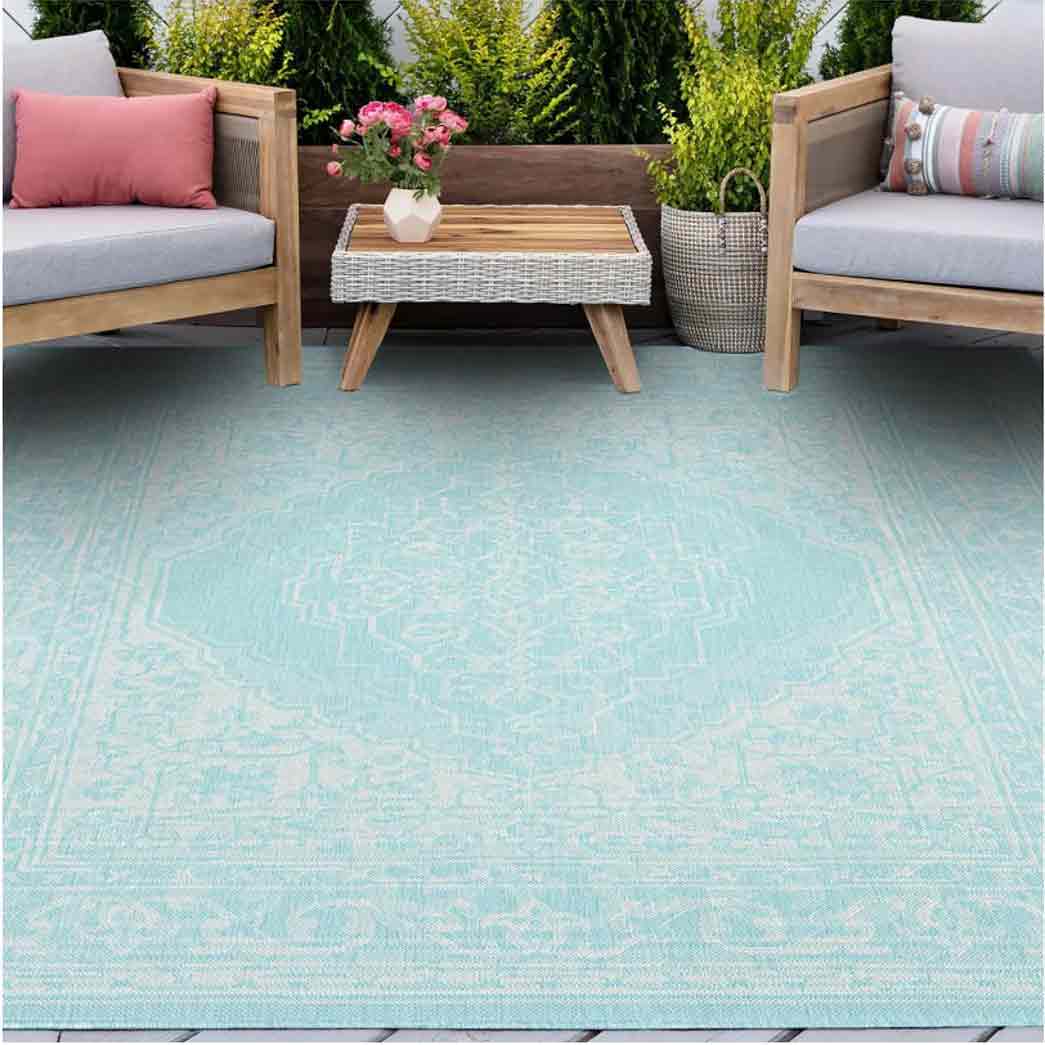 Tyse Area Rugs Eco 4'x5'3" Aqua ECO1606