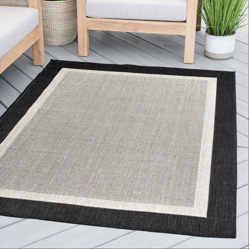 Tyse Area Rugs Eco 4'x5'3" Black ECO1200