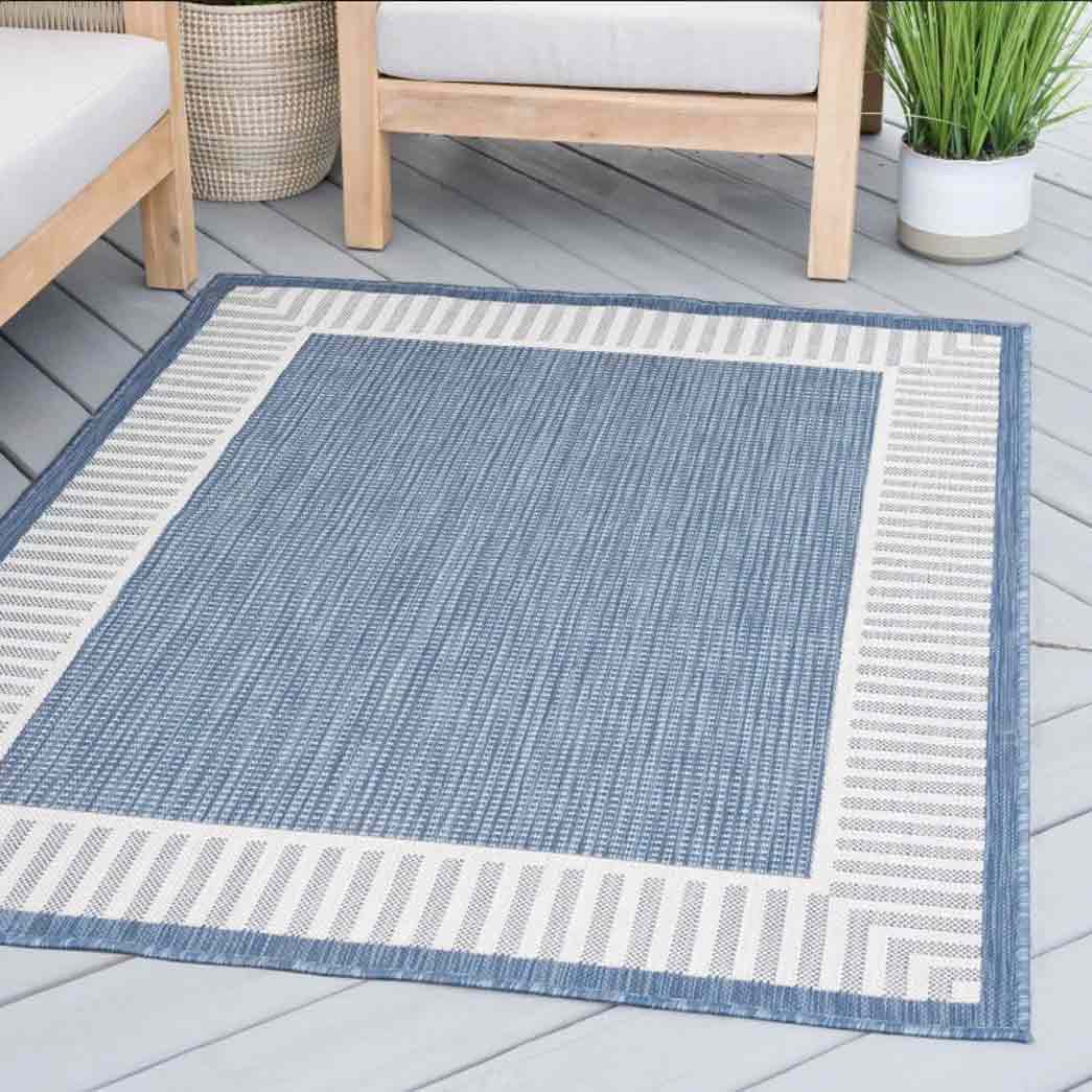 Tyse Area Rugs Eco 4'x5'3" Blue ECO1102