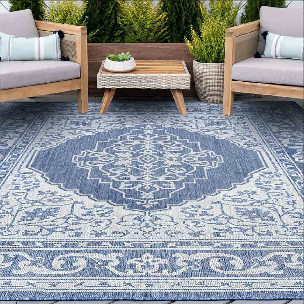 Tyse Area Rugs Eco 4'x5'3" Blue ECO1602