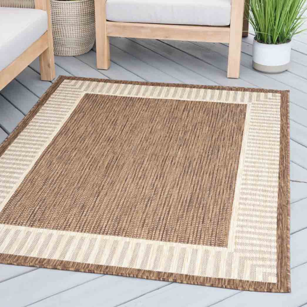 Tyse Area Rugs Eco 4'x5'3" Brown ECO1103