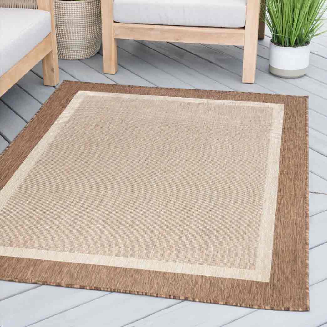 Tyse Area Rugs Eco 4'x5'3" Brown ECO1203