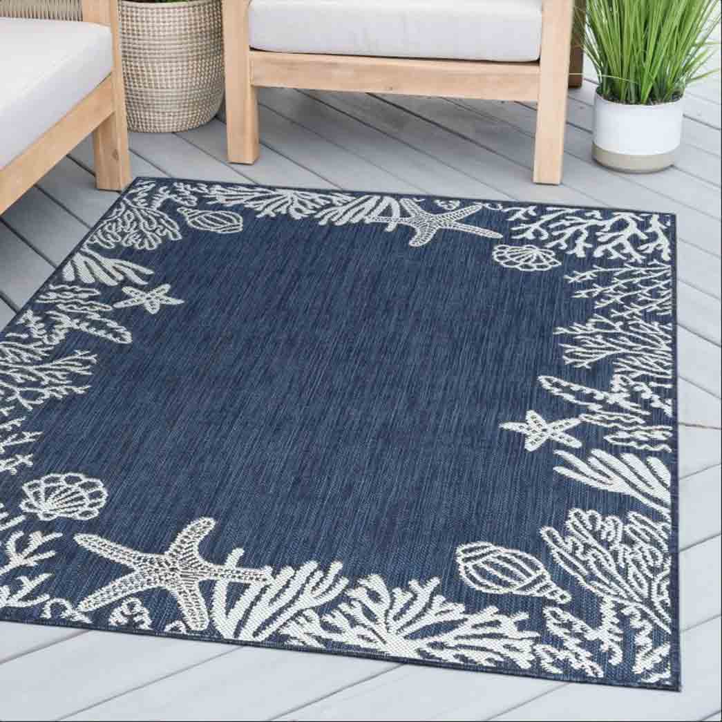 Tyse Area Rugs Eco 4'x5'3" Navy ECO1505