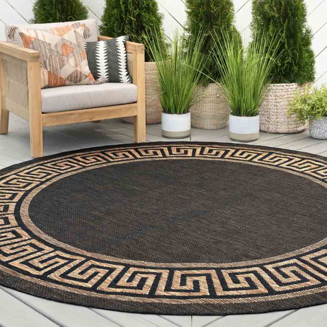 Tyse Area Rugs Eco 5'3" Round Gold ECO1001