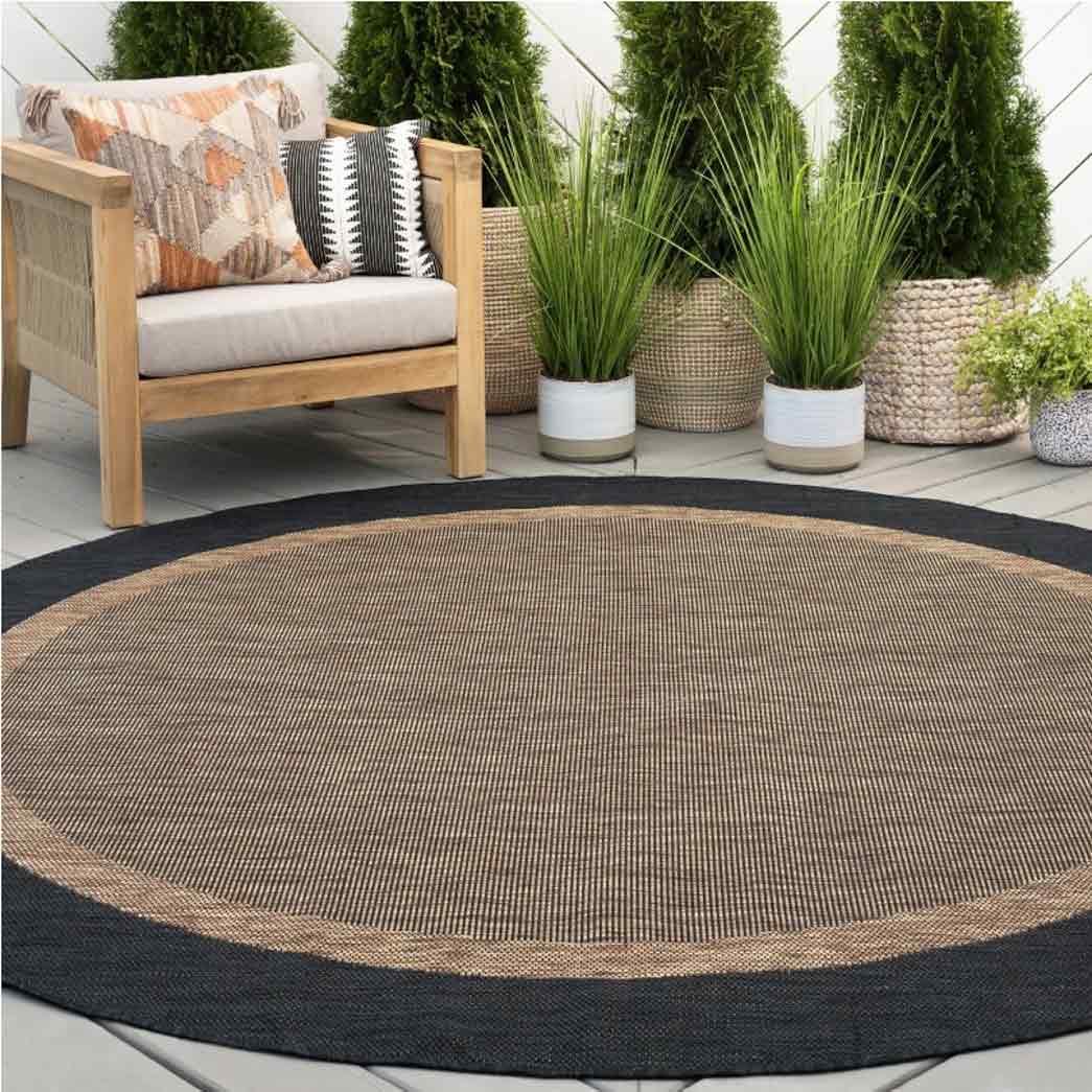 Tyse Area Rugs Eco 5'3" Round Gold ECO1201