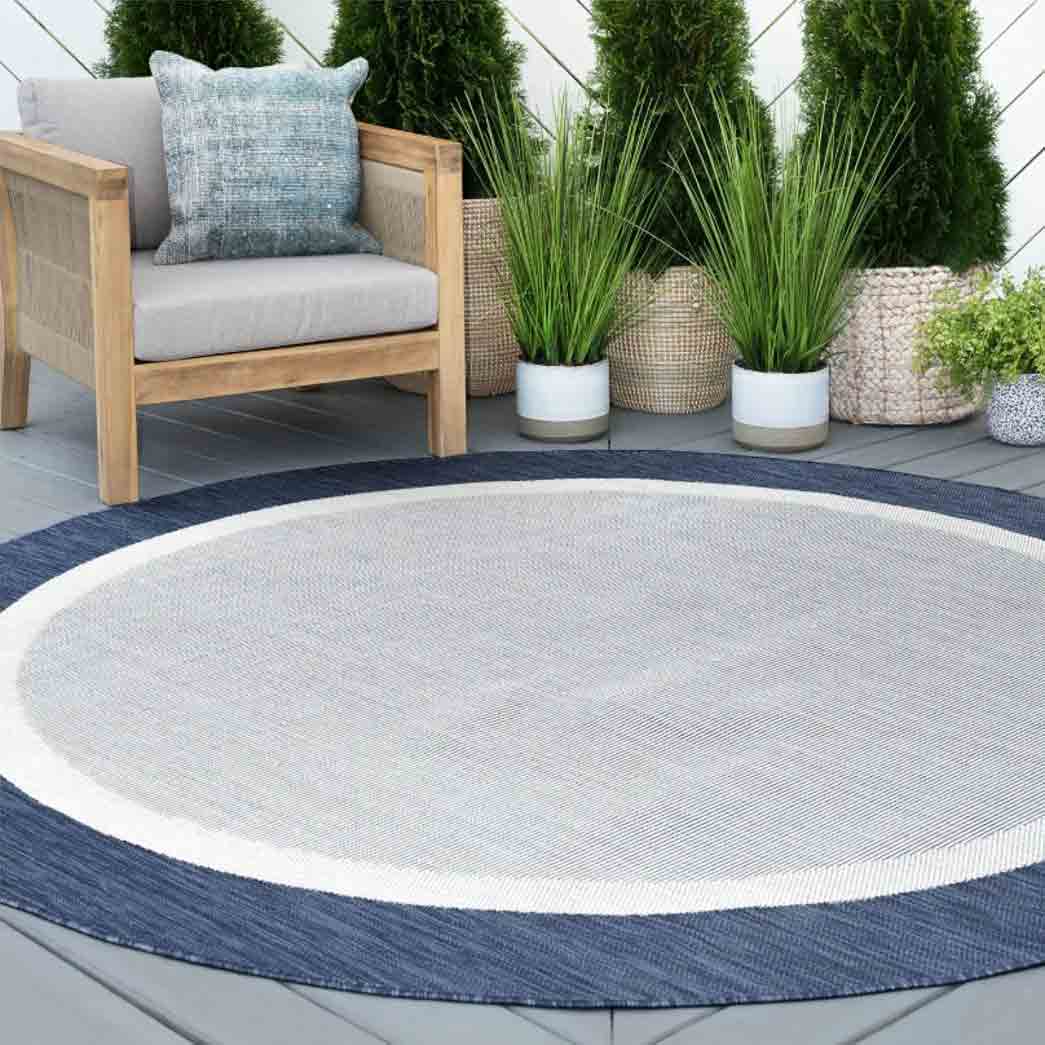 Tyse Area Rugs Eco 7'10" Round Navy ECO1205