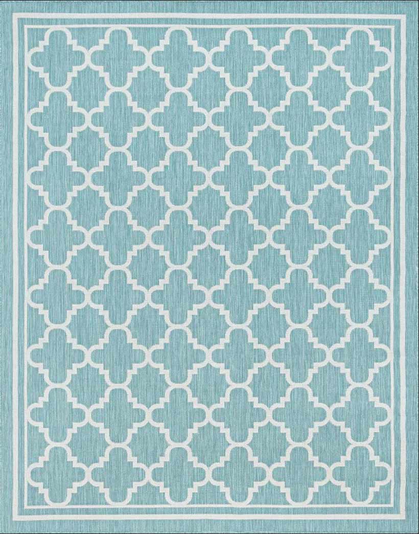 Tyse Area Rugs Eco Aqua ECO1306