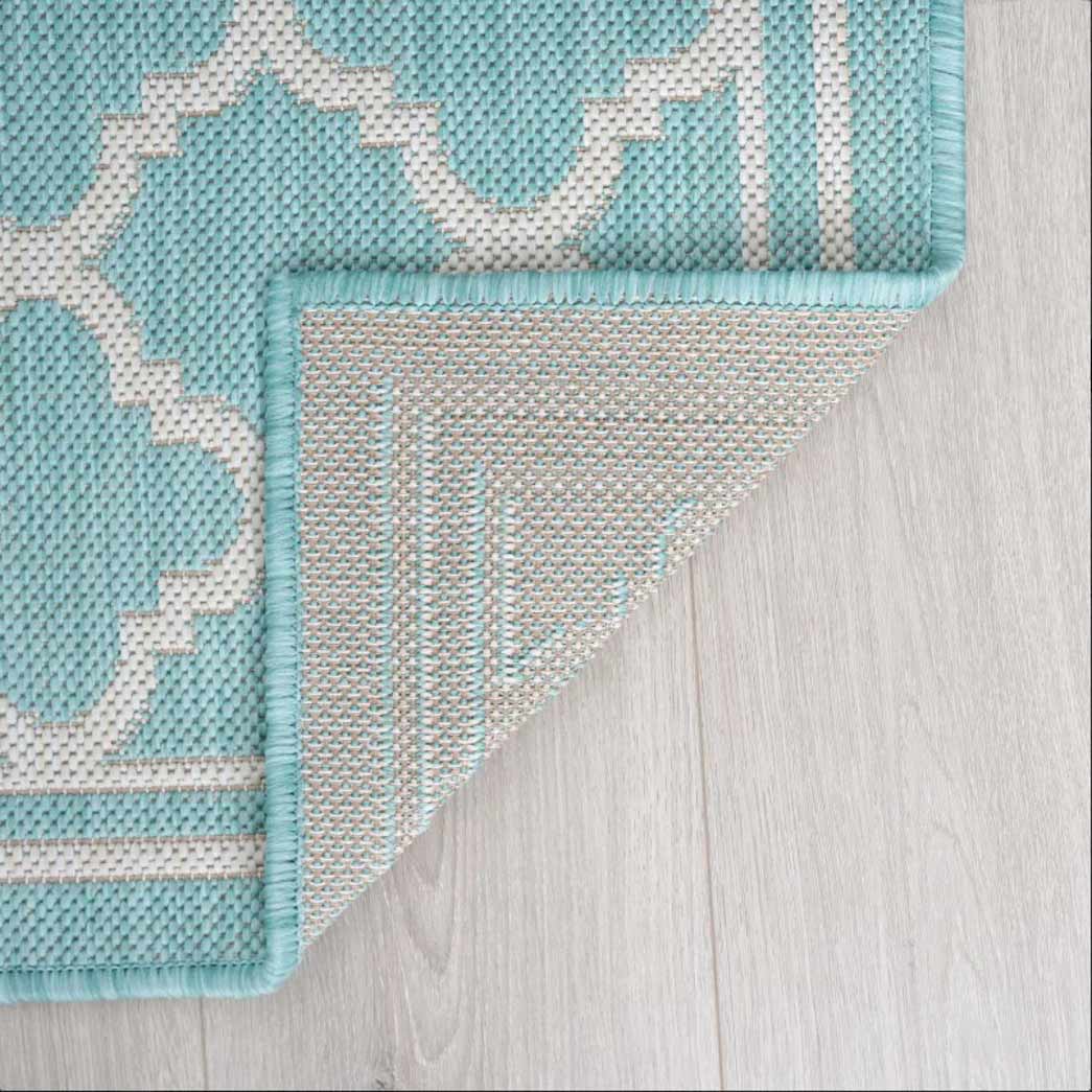 Tyse Area Rugs Eco Aqua ECO1306 backing