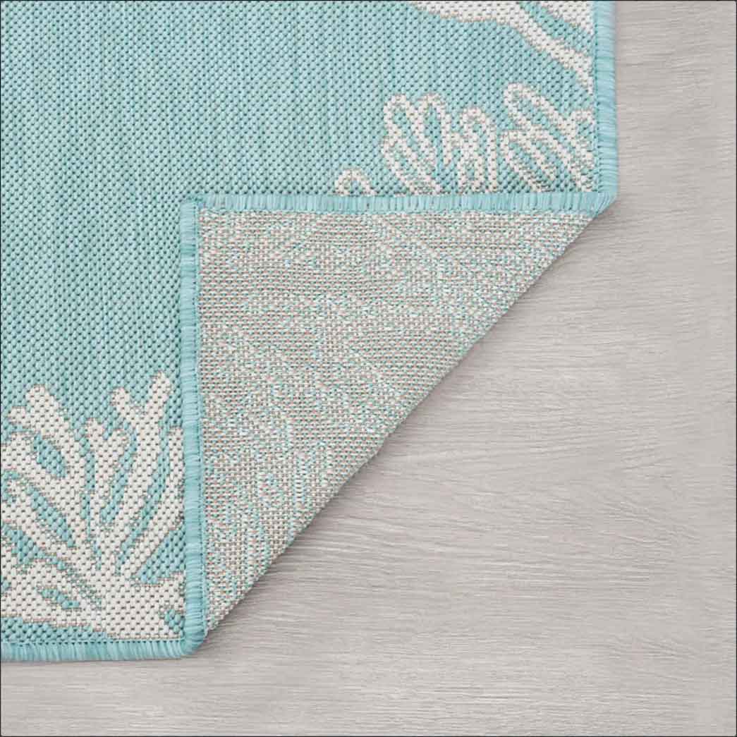 Tyse Area Rugs Eco Aqua ECO1506 backing