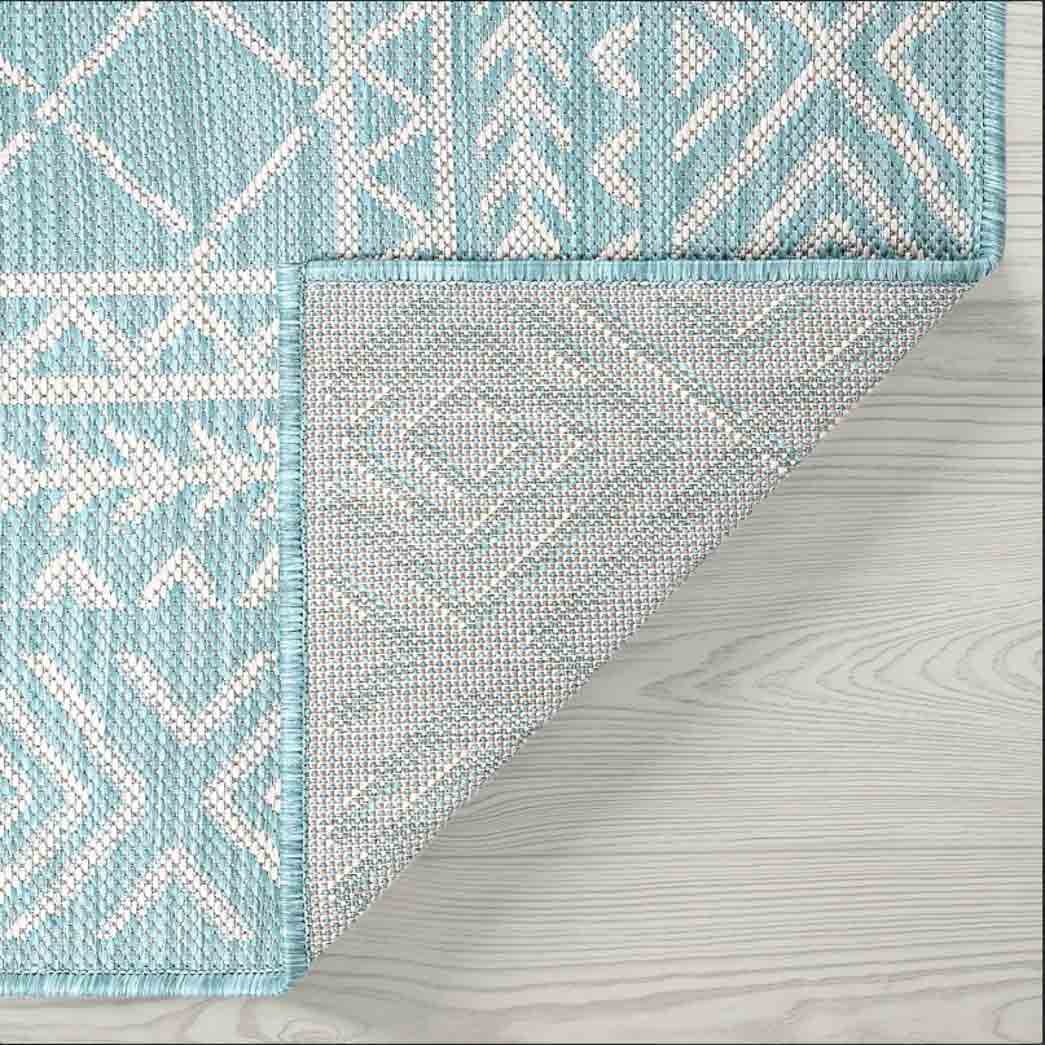 Tyse Area Rugs Eco Aqua ECO2119 backing