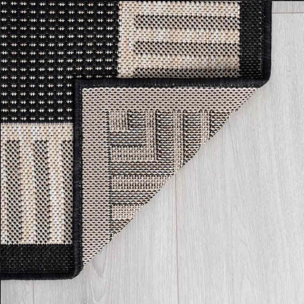 Tyse Area Rugs Eco Black ECO1100 backing