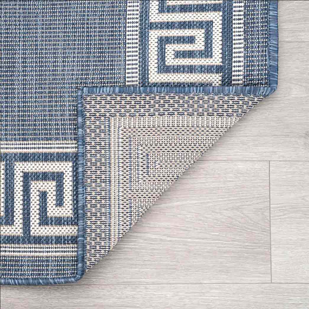 Tyse Area Rugs Eco Blue ECO1002 backing