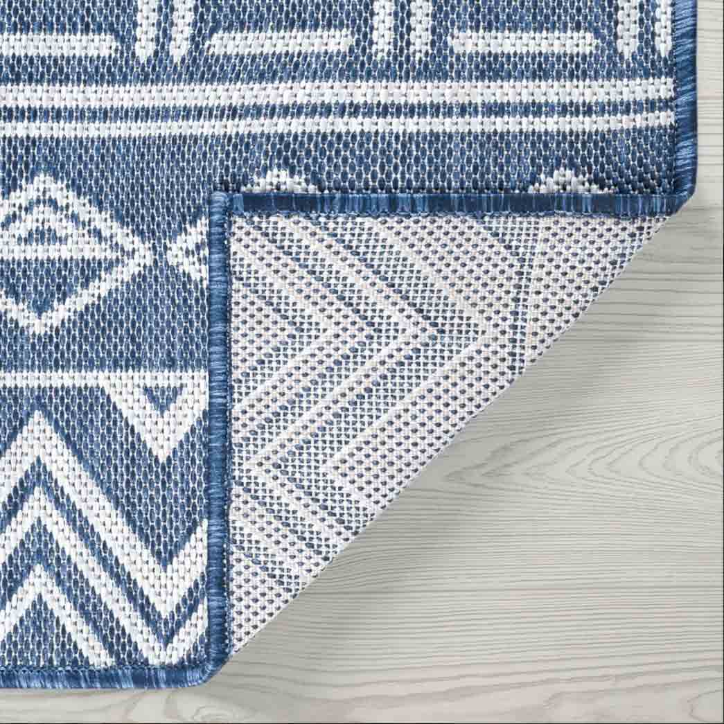 Tyse Area Rugs Eco Blue ECO2006 backing