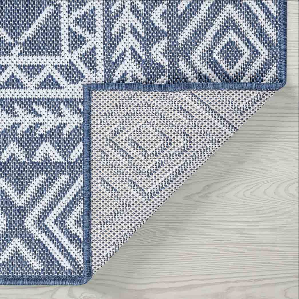 Tyse Area Rugs Eco Blue ECO2106 backing