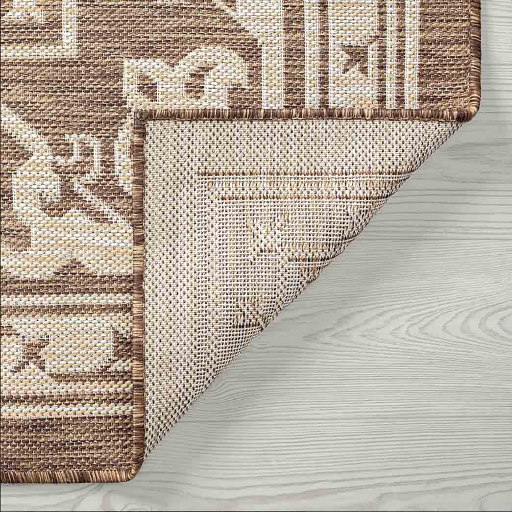 Tyse Area Rugs Eco Brown ECO1603 backing