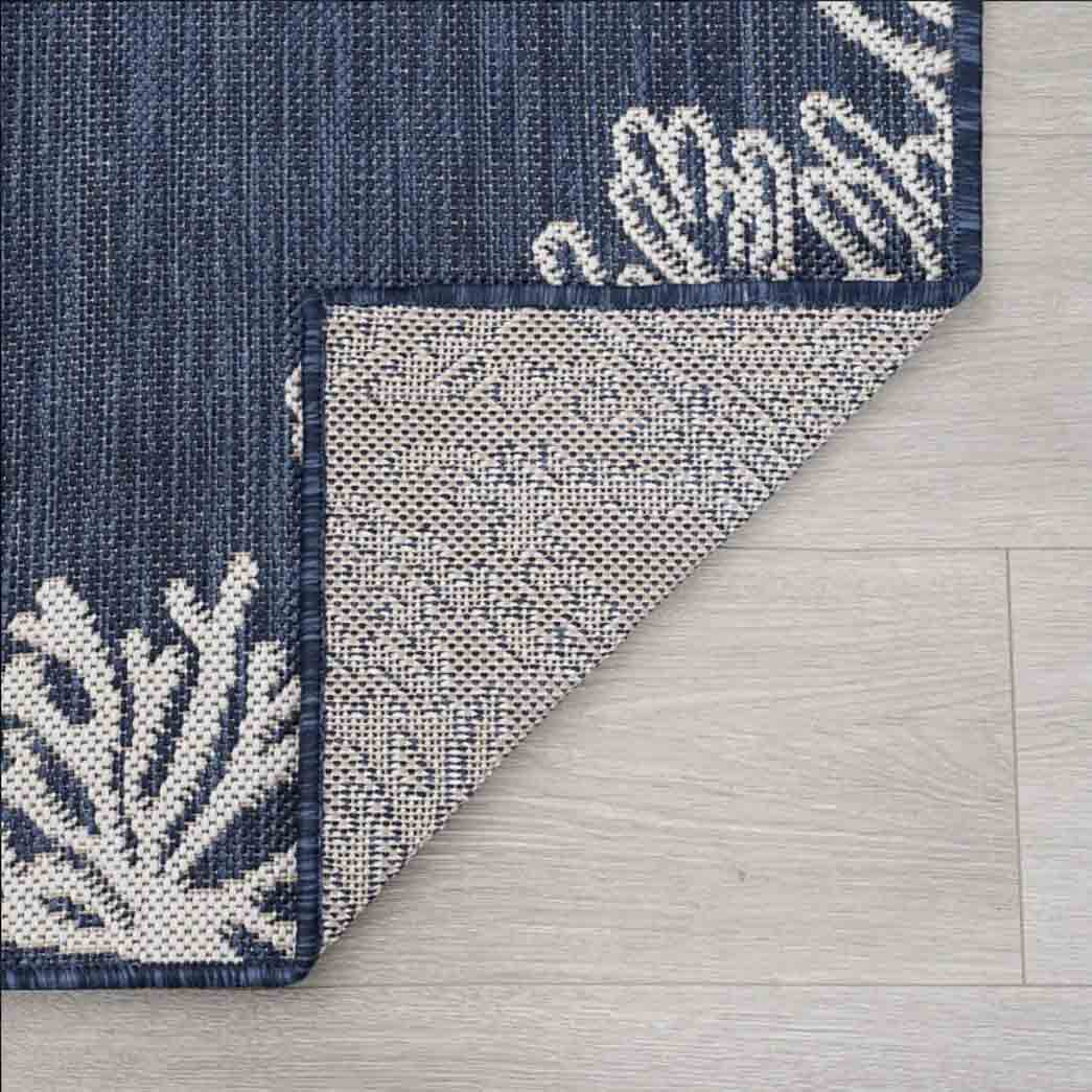 Tyse Area Rugs Eco Navy ECO1505 backing