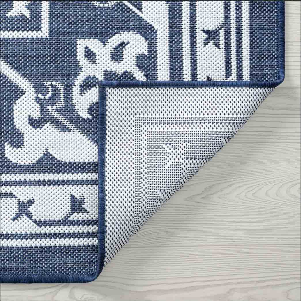 Tyse Area Rugs Eco Navy ECO1605 Backing