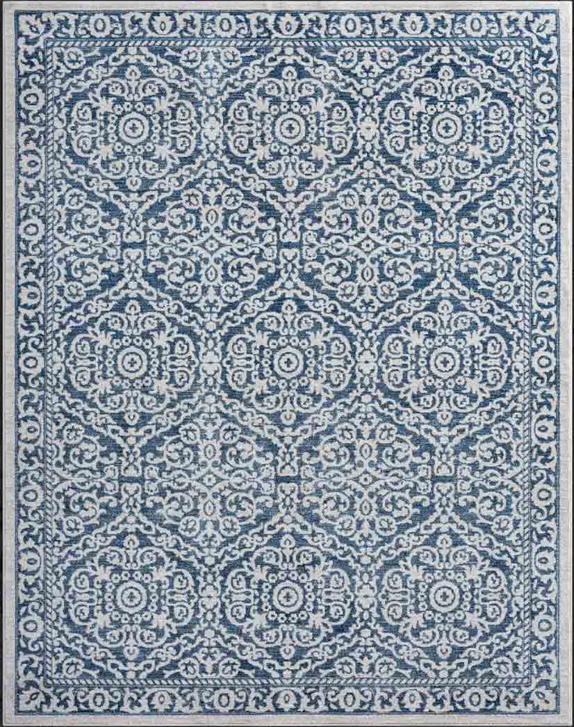 Tyse Area Rugs Garden Blue GRD6406