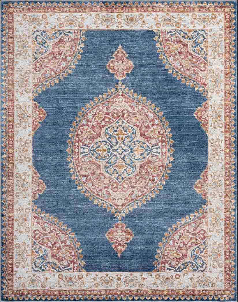 Tyse Area Rugs Garden Navy GRD6107