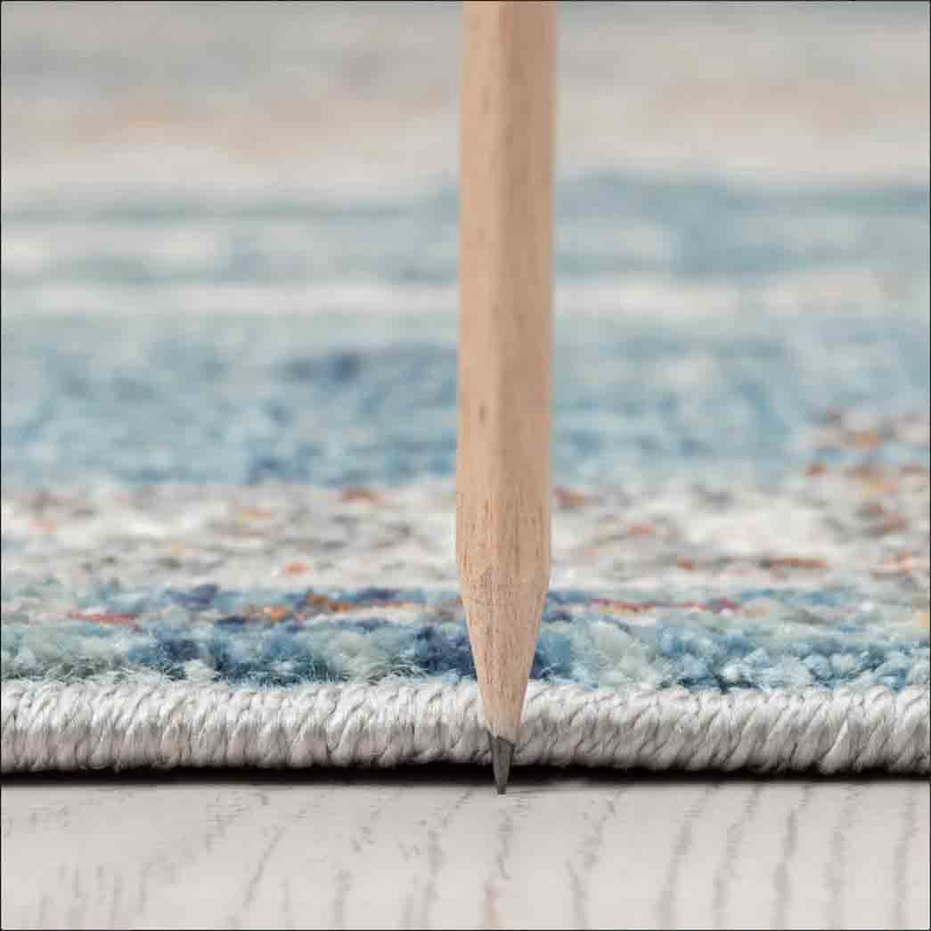 Tyse Area Rugs Garden Navy GRD6607 thick pic