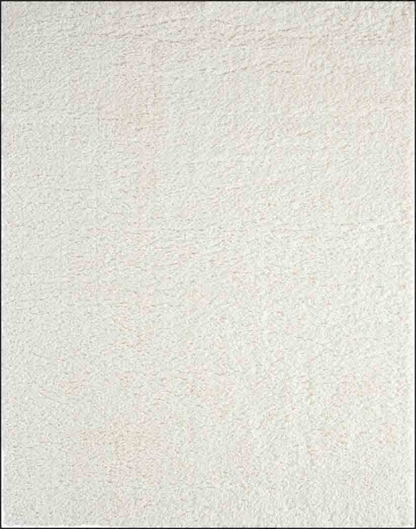 Tyse Area Rugs Heavenly Shag White HEA1028