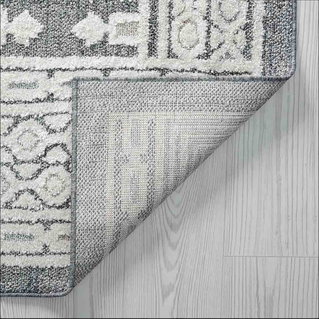 Tyse Area Rugs Monaco Gray MNC1009 backing