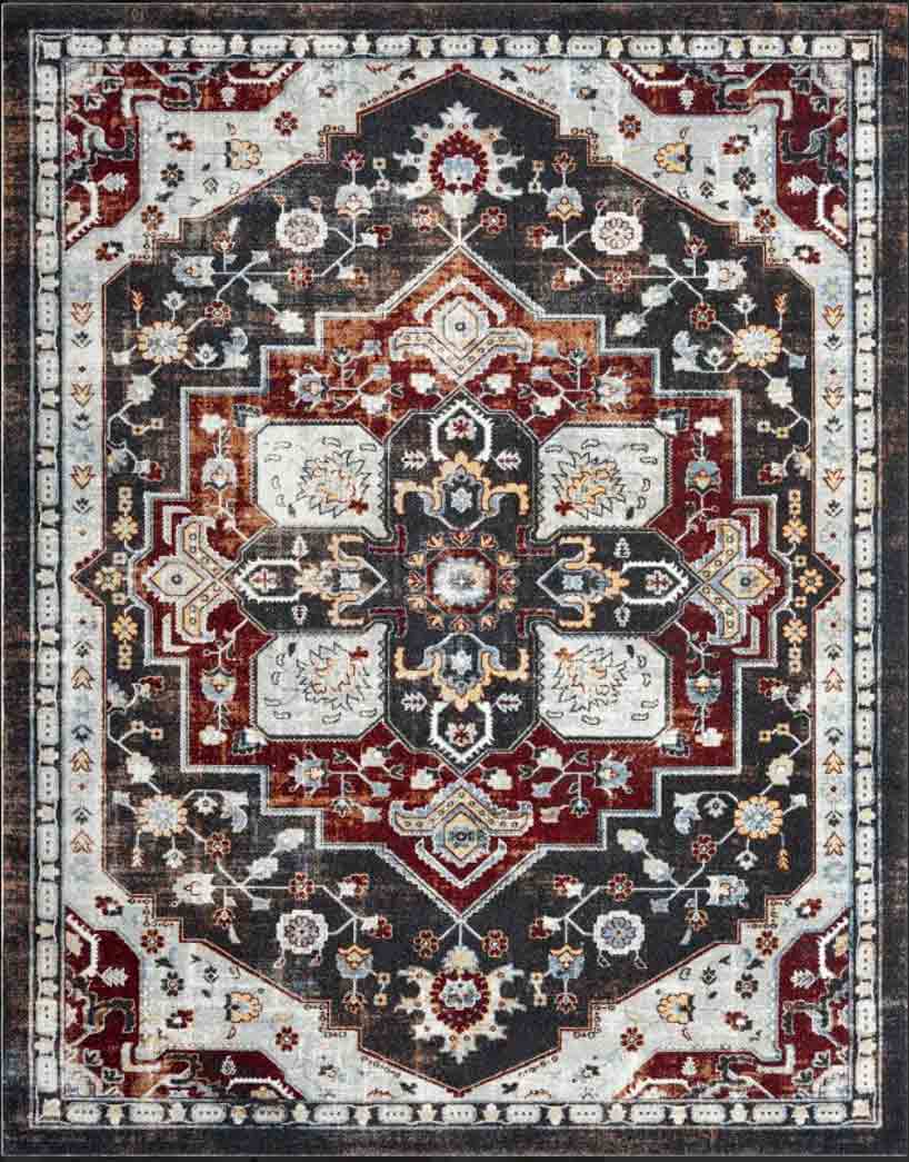 Tyse Area Rugs Palazzo Red PLZ2000