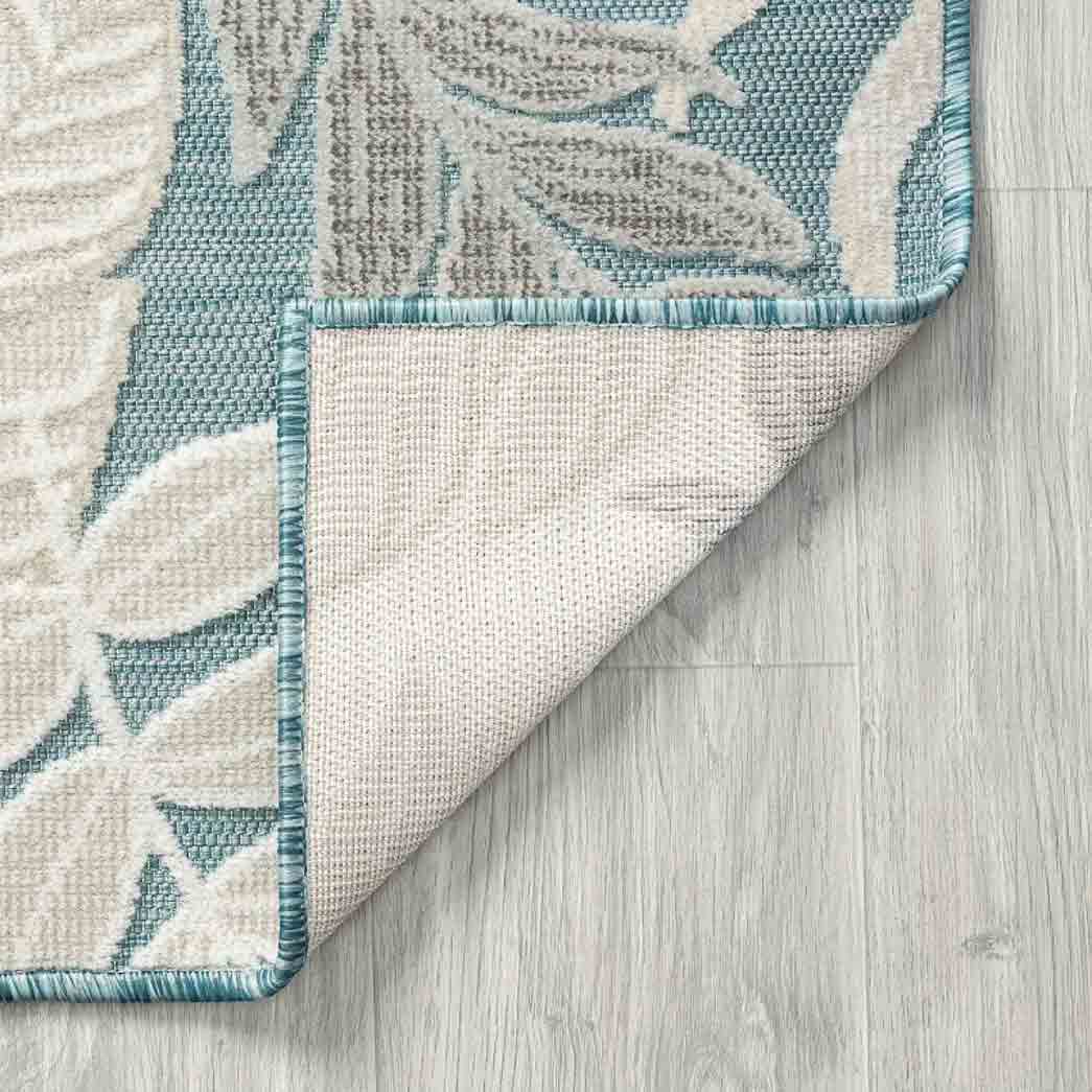 Tyse Area Rugs Tropic Aqua TRP1135 backing