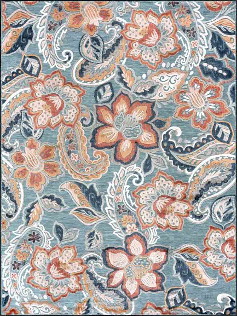 Tyse Area Rugs Tropic Aqua TRP1335