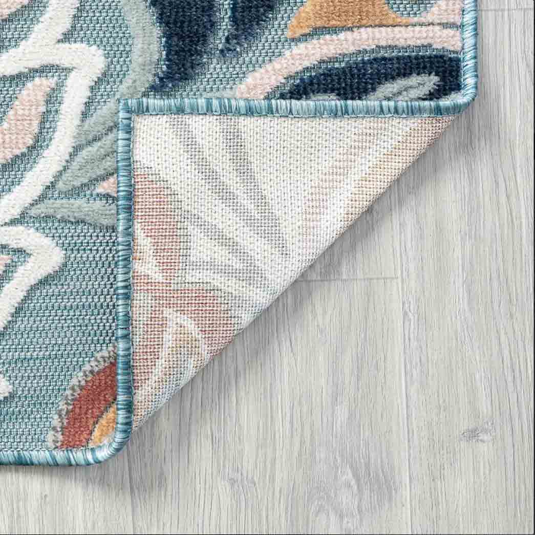 Tyse Area Rugs Tropic Aqua TRP1335 backing